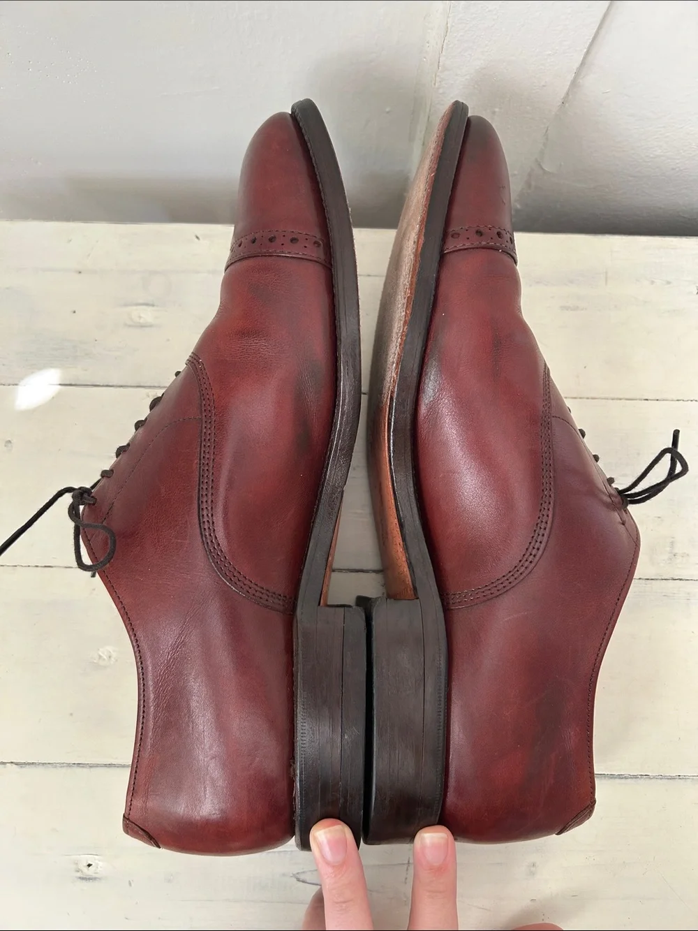 Allen Edmonds Byron Brown Leather Cap Toe Oxford Men’s Dress Shoes Size 12